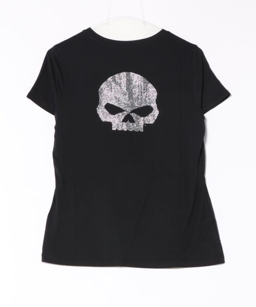 tシャツ Willie G(TM)スカル・ブリング Vネック レディース_3