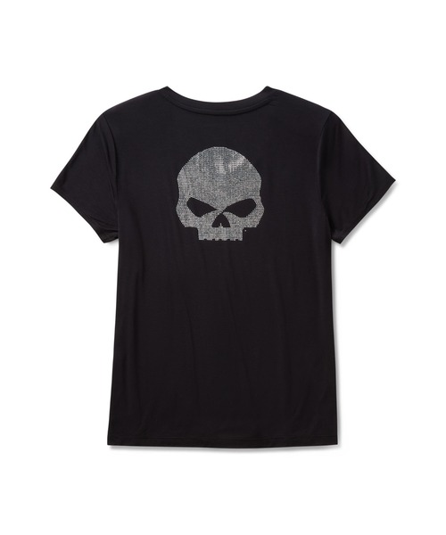 tシャツ Willie G(TM)スカル・ブリング Vネック レディース_2