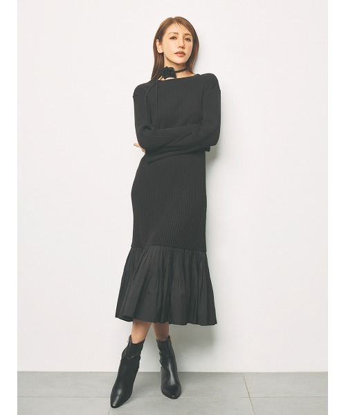 「CELFORD」 ニットワンピース 36 ブルー レディース_画像5