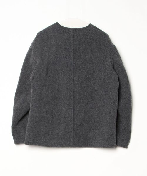 ダントン　ノーカラー　サイズ40 Danton（ダントン） ノーカラージャケット 40 グレー レディース