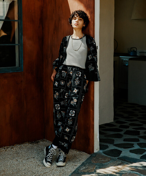 「Freada」 長袖シャツ フリ- ブラウン レディース_画像4