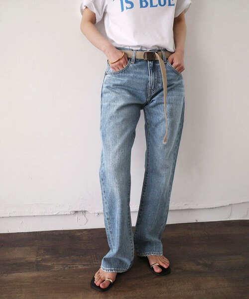 「SLOBE IENA」 デニムパンツ 29.5cm ブルー レディースの画像