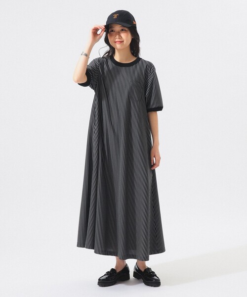 BEAMS BOY（ビームス ボーイ） ワンピース 半袖 カット ツイル マキシ