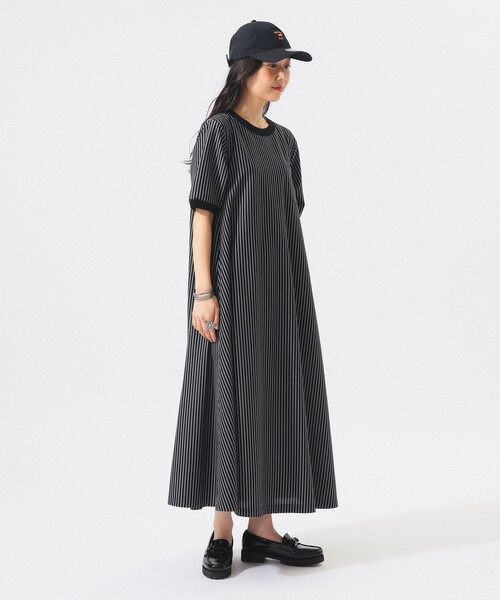 BEAMS BOY（ビームス ボーイ） ワンピース 半袖 カット ツイル マキシ