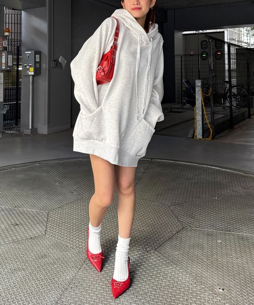 「SPIRALGIRL」 長袖ワンピース FREE グレー レディース_画像9