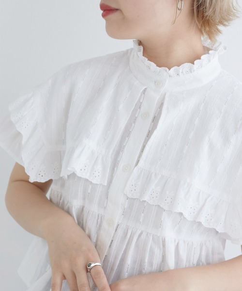 「w closet」 半袖ブラウス FREE ミント レディース_画像5