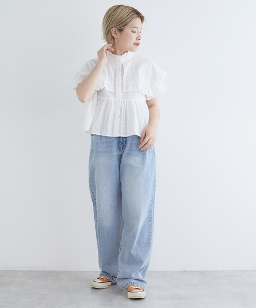 「w closet」 半袖ブラウス FREE ミント レディース_画像7