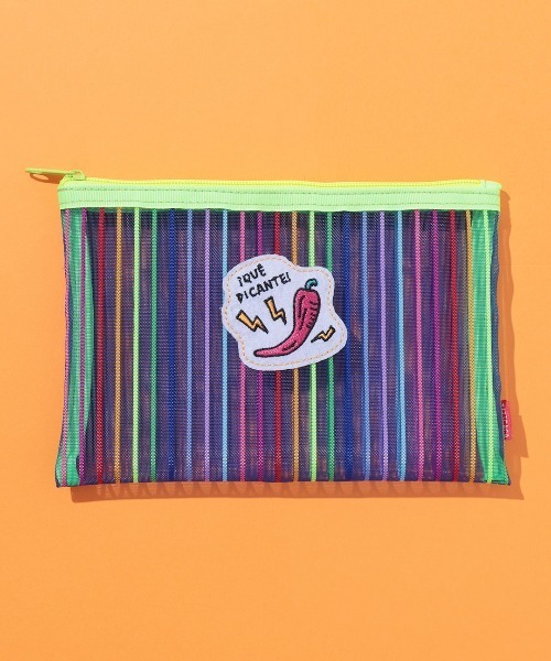 チチカカ（TITICACA） ポーチ メキシコモチーフワッペンメッシュポーチ
