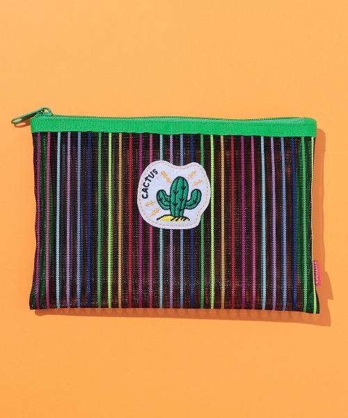 チチカカ（TITICACA） ポーチ メキシコモチーフワッペンメッシュポーチ