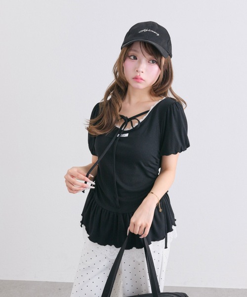 OLIVE des OLIVE（オリーブデオリーブ） tシャツ 「着回し力」ドロスト