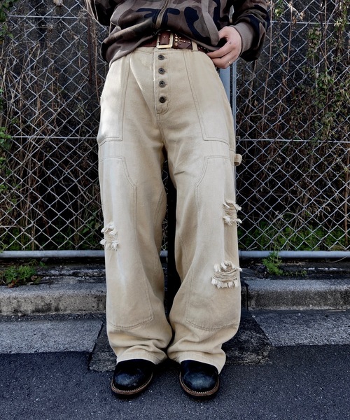 MandO（エムオー） パンツ ヴィンテージベイカーバギーダブルニー