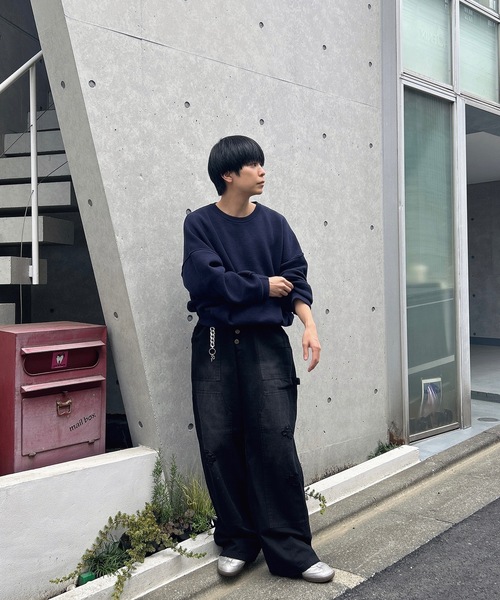 VETEMENTS ワイドペインターパンツM　ワーク　ベージュ　ダブルニー MandO（エムオー） ワイドパンツ パンツ ヴィンテージベイカーバギー