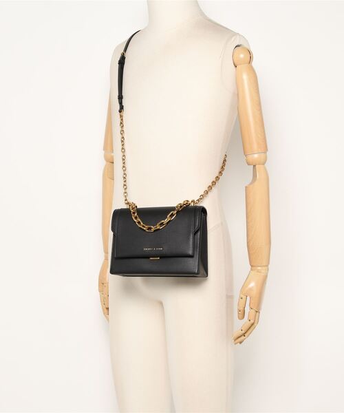 「CHARLES \u0026 KEITH」 ショルダーバッグ S ライトベージュ レディースの画像