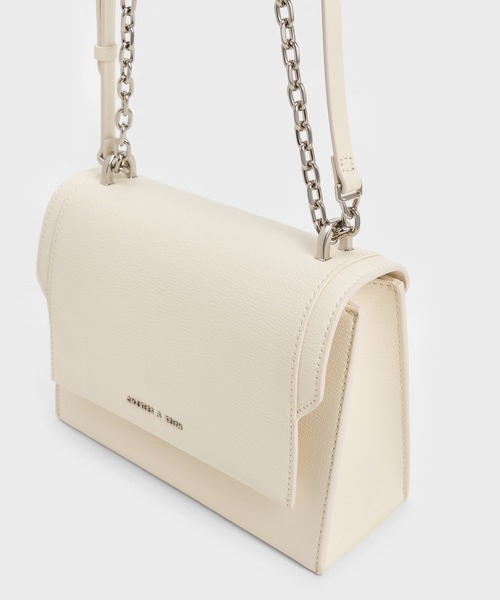 「CHARLES \u0026 KEITH」 ショルダーバッグ S ライトベージュ レディースの画像