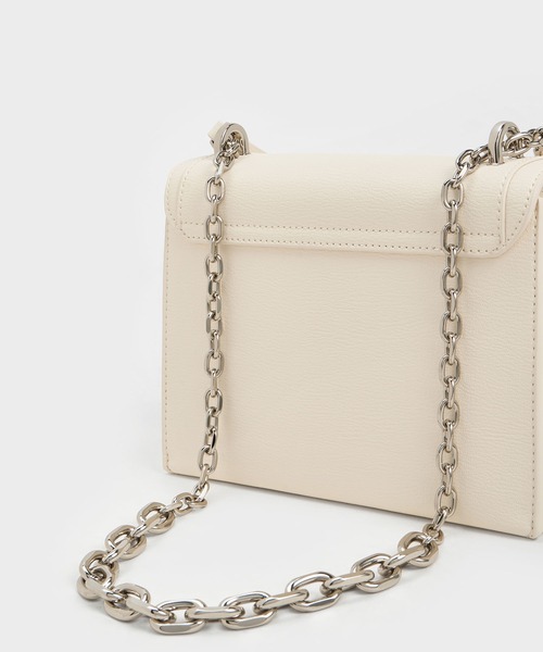 「CHARLES \u0026 KEITH」 ショルダーバッグ S ライトベージュ レディースの画像
