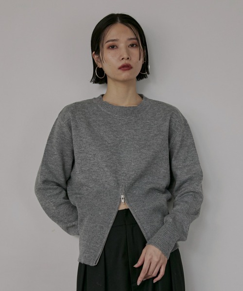 「feepur」 長袖ニット MEDIUM グレー レディース_画像4