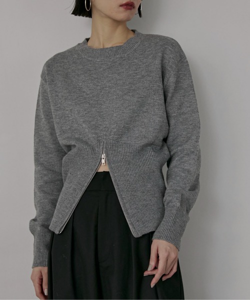「feepur」 長袖ニット MEDIUM グレー レディース_画像5