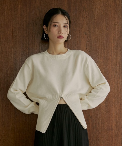 「feepur」 長袖ニット MEDIUM グレー レディース_画像6