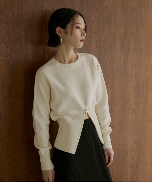 「feepur」 長袖ニット MEDIUM グレー レディース_画像7