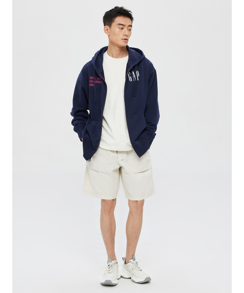 GAP（ギャップ） ジップアップパーカー L グレー メンズ : ZOZOTOWN