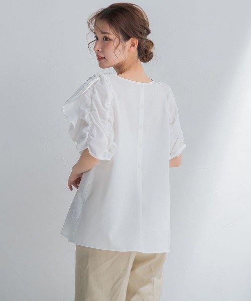 「VICKY」 半袖ブラウス M オレンジ レディース_画像5
