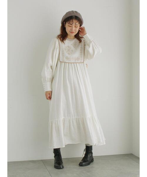 「TSUHARU by Samansa Mos2」 コンビワンピース F グレー レディース_画像8