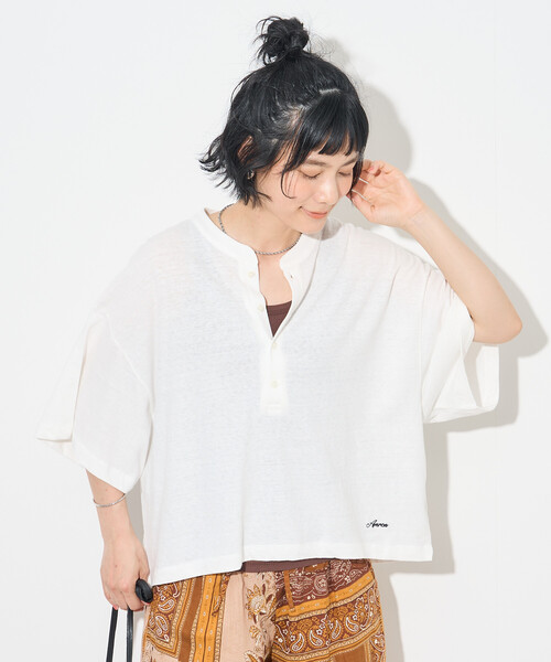 FREAK'S STORE（フリークスストア） ヘンリーネック tシャツ 半袖