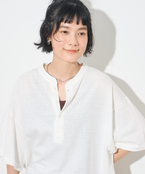 FREAK'S STORE（フリークスストア） ヘンリーネック tシャツ 半袖