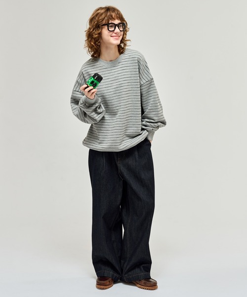 「WETTEMPT」 スウェットカットソー MEDIUM ネイビー メンズ_画像2