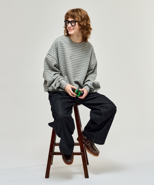 「WETTEMPT」 スウェットカットソー MEDIUM ネイビー メンズ_画像7