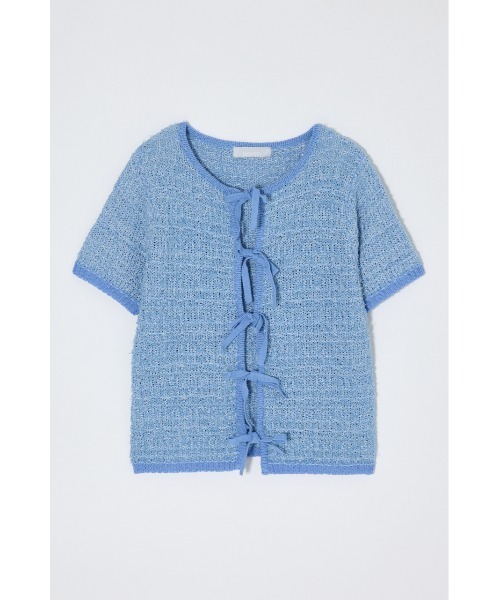 カーディガン FRONT RIBBON KNIT カーディガン レディースの画像