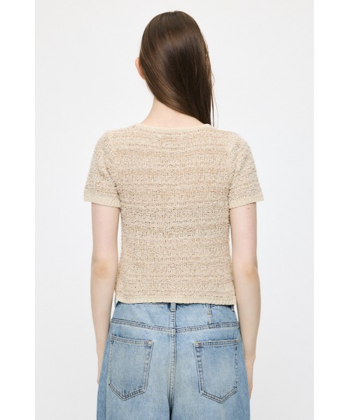 カーディガン FRONT RIBBON KNIT カーディガン レディースの画像