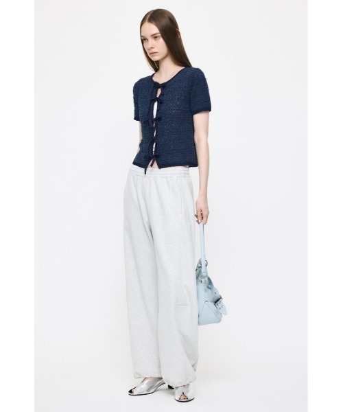 カーディガン FRONT RIBBON KNIT カーディガン レディースの画像