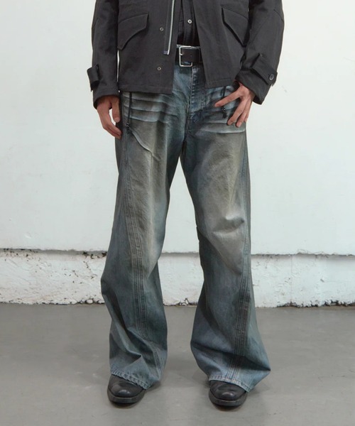 NVRFRGT（ネヴァーフォーゲット） ジーンズ 3D TWISTED WIDE LEG JEANS