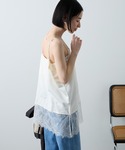 キャミソール 「Aunely」洗練 サテンレー...の詳細画像4