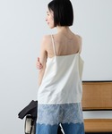 キャミソール 「Aunely」洗練 サテンレー...の詳細画像5