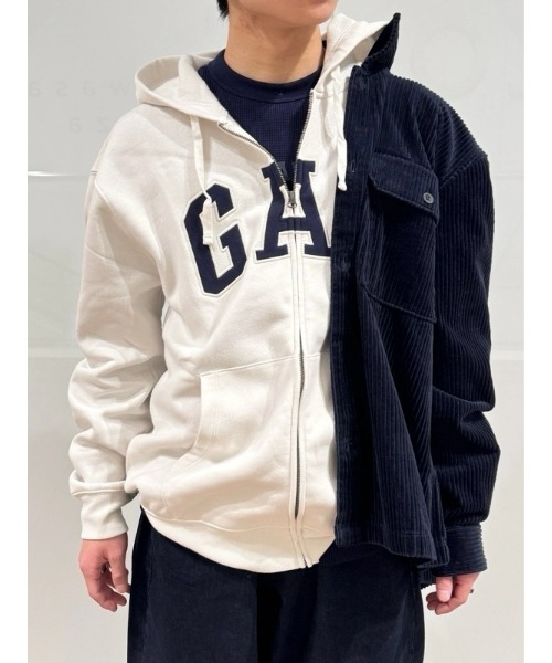 GAP（ギャップ） ジップアップパーカー X-LARGE ホワイト系その他