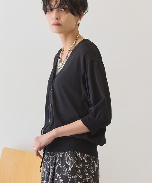 「AMERICAN HOLIC」 ニットカーディガン M ブラウン レディース_画像4