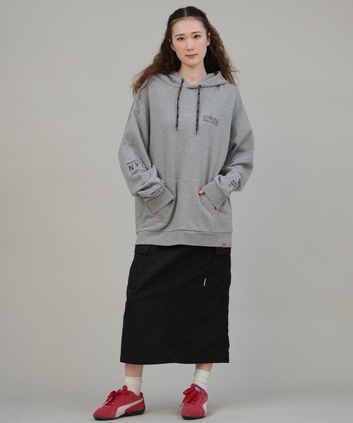 Manhattan Portage 풀오버 후드 L 헤더 그레이 여성 (4/8)