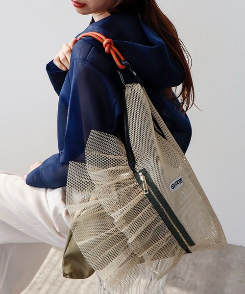 「OUTDOOR PRODUCTS」 トートバッグ FREE ブラック×カーキ レディース_画像5