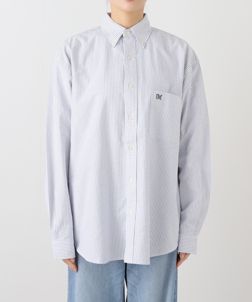 「journal standard L'essage」 「PARROTT CANVAS」長袖シャツ MEDIUM ブルー レディース_画像3