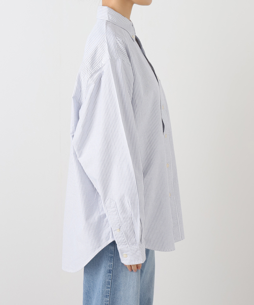 「journal standard L'essage」 「PARROTT CANVAS」長袖シャツ MEDIUM ブルー レディース_画像6