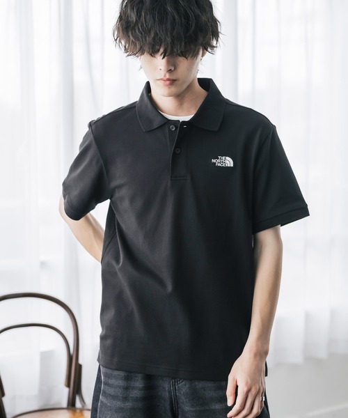 THE NORTH FACE 半袖ポロシャツ 黒 刺繍ロゴ メンズ 新品　2XL THE NORTH FACE（ザ ノースフェイス） ノースフェイス ポロシャツ 半袖