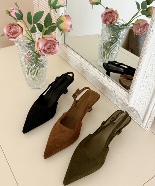 「on:nue」 ヒールサンダル 24.5cm ブラック レディース_画像3