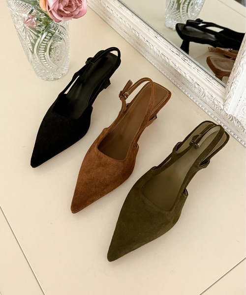 「on:nue」 ヒールサンダル 24.5cm ブラック レディース_画像6