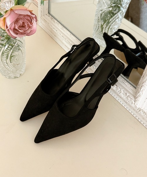 「on:nue」 ヒールサンダル 24.5cm ブラック レディース_画像7