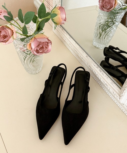 「on:nue」 ヒールサンダル 24.5cm ブラック レディース_画像8