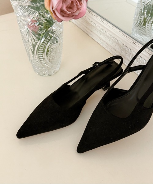 「on:nue」 ヒールサンダル 24.5cm ブラック レディース_画像9