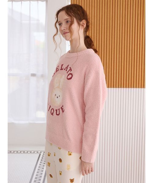 【ジェラートピケ】PEANUT ベビモコパジャマセット ピンク フリー gelato pique（ジェラートピケ） パジャマ ルームウェア ベビモコ