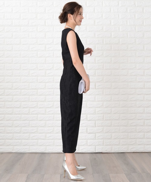 Lace Ladies ドレス 総レースシンプルタイトロングワンピース